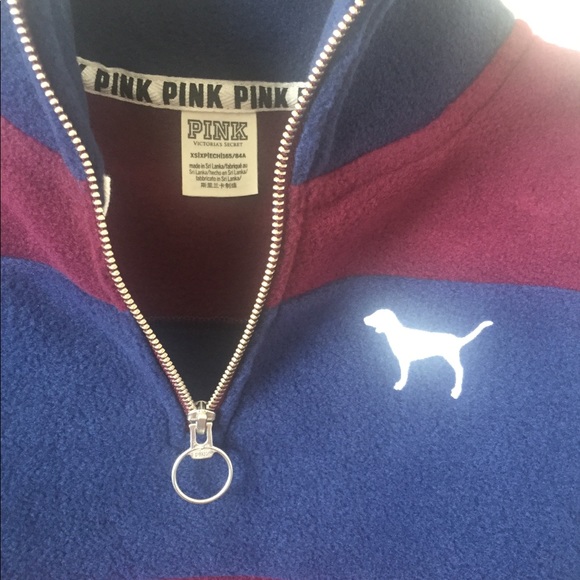 NIP Pink Victoria’s Secret Fleece Half Zip Top XS - Picture 6 of 6